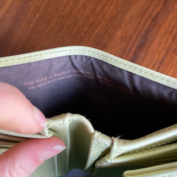 Matt & Nat Green Compact Wallet - card holder spaces - Picture 3 of 5